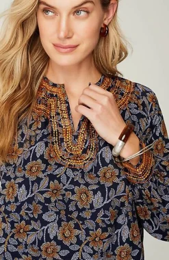 J.Jill Pure Jill Twill Embroidered Tunic | Jjill-Women Tunics