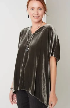 J.Jill Pure Jill Velvet Seamed Draped Top | Jjill-Women Shirts & Blouses