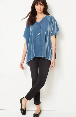 J.Jill Pure Jill Velvet Seamed Draped Top | Jjill-Women Shirts & Blouses