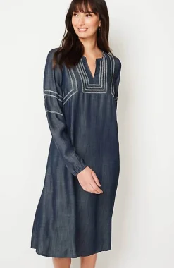 J.Jill Pure Jill Whipstitched Embroidered Dress | Jjill-Women Dresses