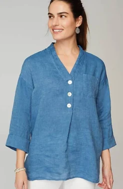 J.Jill Pure Jill Yarn-Dyed Linen Button-Front Tunic | Jjill-Women Tunics
