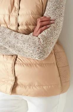 J.Jill Quilted U0026 Smocked Down Puffer Vest | Jjill-Women Jackets & Coats