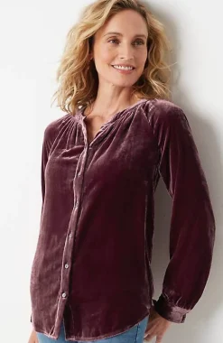 J.Jill Rayon U0026 Silk Velvet Blouse | Jjill-Women Shirts & Blouses