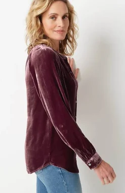 J.Jill Rayon U0026 Silk Velvet Blouse | Jjill-Women Shirts & Blouses