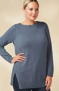 J.Jill Ribbed Side-Slit Sweater-Tunic | Jjill-Women Tunics