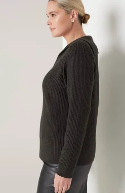 J.Jill Ribbed-Stitch Collared Sweater | Jjill-Women Sweaters