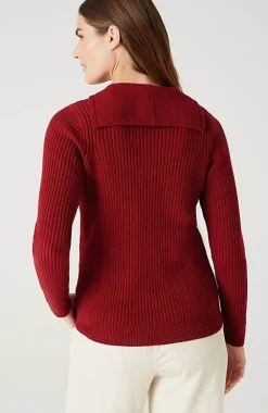 J.Jill Ribbed-Stitch Collared Sweater | Jjill-Women Sweaters