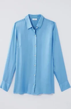 J.Jill Satin Button-Front Shirt | Jjill-Women Shirts & Blouses