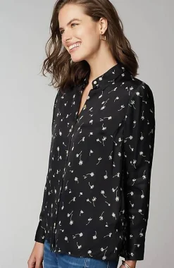 J.Jill Satin Button-Front Shirt | Jjill-Women Shirts & Blouses