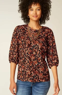 J.Jill Satin Puff-Sleeve Top | Jjill-Women Shirts & Blouses