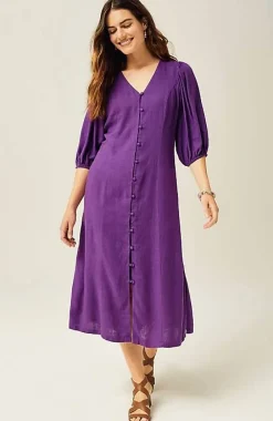 J.Jill Seamed Button-Front Midi Dress | Jjill-Women Dresses