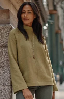 J.Jill Seamed Fleece Mock-Neck Top | Jjill-Women Tops & Tees