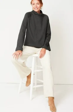 J.Jill Seamed Fleece Mock-Neck Top | Jjill-Women Tops & Tees