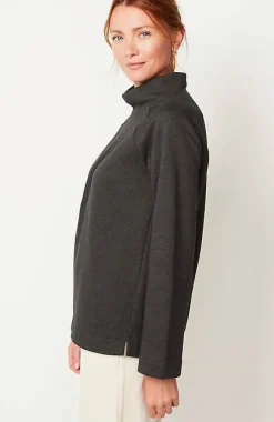 J.Jill Seamed Fleece Mock-Neck Top | Jjill-Women Tops & Tees