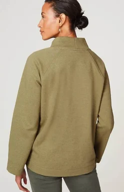 J.Jill Seamed Fleece Mock-Neck Top | Jjill-Women Tops & Tees
