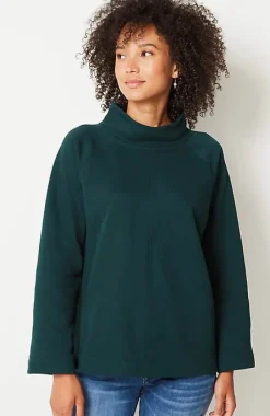J.Jill Seamed Fleece Mock-Neck Top | Jjill-Women Tops & Tees