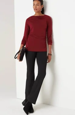 J.Jill Shirred-Waist Draped Top | Jjill-Women Tops & Tees