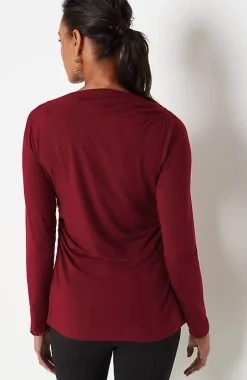 J.Jill Shirred-Waist Draped Top | Jjill-Women Tops & Tees