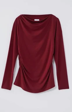 J.Jill Shirred-Waist Draped Top | Jjill-Women Tops & Tees