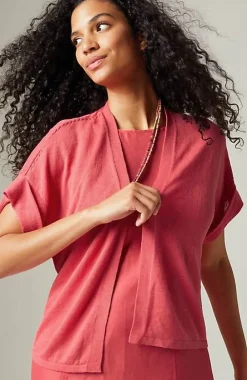 J.Jill Short Cuffed-Sleeve Open-Front Cardi | Jjill-Women Sweaters