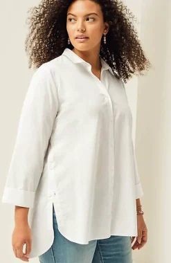 J.Jill Side-Button Stepped-Hem Tunic | Jjill-Women Tunics