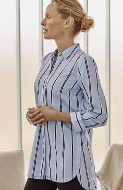 J.Jill Side-Button Stepped-Hem Tunic | Jjill-Women Tunics
