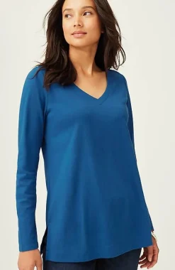 J.Jill Simply Supima® Side-Slit Tunic | Jjill-Women Tops & Tees