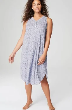 J.Jill Sleep Ultrasoft Henley Gown | Jjill-Women Pajamas & Robes