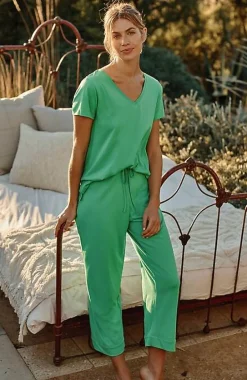 J.Jill Sleep Ultrasoft Piped Crops | Jjill-Women Pajamas & Robes