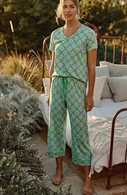 J.Jill Sleep Ultrasoft Piped Crops | Jjill-Women Pajamas & Robes