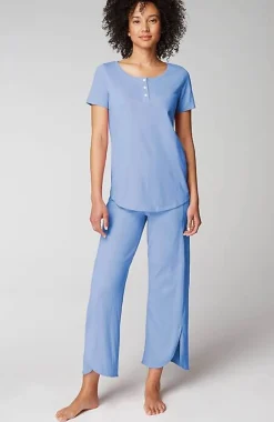 J.Jill Sleep Ultrasoft Short-Sleeve Henley | Jjill-Women Pajamas & Robes
