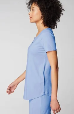 J.Jill Sleep Ultrasoft Short-Sleeve Henley | Jjill-Women Pajamas & Robes