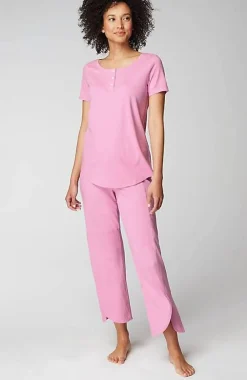 J.Jill Sleep Ultrasoft Short-Sleeve Henley | Jjill-Women Pajamas & Robes