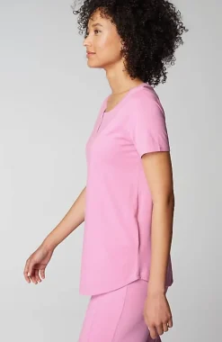 J.Jill Sleep Ultrasoft Short-Sleeve Henley | Jjill-Women Pajamas & Robes