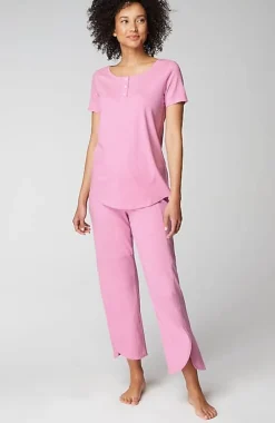 J.Jill Sleep Ultrasoft Short-Sleeve Henley | Jjill-Women Pajamas & Robes