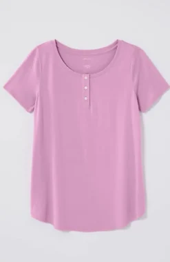 J.Jill Sleep Ultrasoft Short-Sleeve Henley | Jjill-Women Pajamas & Robes