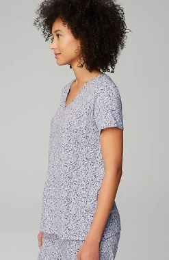 J.Jill Sleep Ultrasoft V-Neck Tee | Jjill-Women Pajamas & Robes