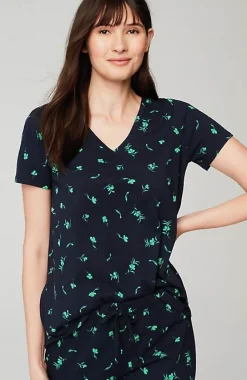 J.Jill Sleep Ultrasoft V-Neck Tee | Jjill-Women Pajamas & Robes