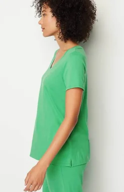 J.Jill Sleep Ultrasoft V-Neck Tee | Jjill-Women Pajamas & Robes