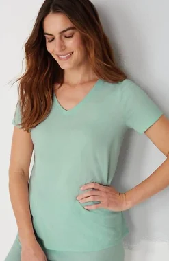 J.Jill Sleep Ultrasoft V-Neck Tee | Jjill-Women Pajamas & Robes