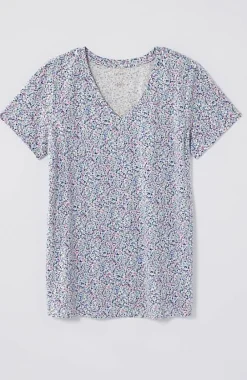 J.Jill Sleep Ultrasoft V-Neck Tee | Jjill-Women Pajamas & Robes