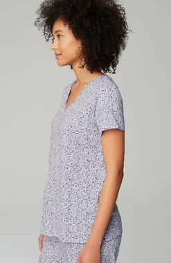 J.Jill Sleep Ultrasoft V-Neck Tee | Jjill-Women Pajamas & Robes