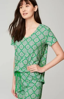 J.Jill Sleep Ultrasoft V-Neck Tee | Jjill-Women Pajamas & Robes
