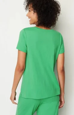 J.Jill Sleep Ultrasoft V-Neck Tee | Jjill-Women Pajamas & Robes