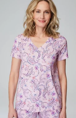 J.Jill Sleep Ultrasoft V-Neck Tee | Jjill-Women Pajamas & Robes