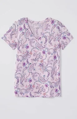 J.Jill Sleep Ultrasoft V-Neck Tee | Jjill-Women Pajamas & Robes