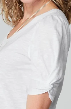 J.Jill Slub-Knit Twist-Sleeve Tee | Jjill-Women Tops & Tees