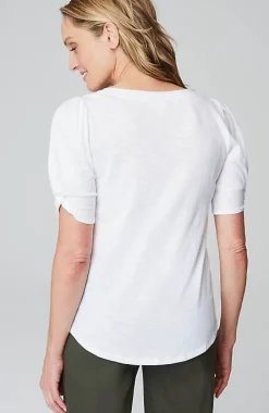 J.Jill Slub-Knit Twist-Sleeve Tee | Jjill-Women Tops & Tees