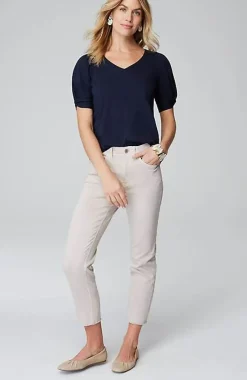 J.Jill Slub-Knit Twist-Sleeve Tee | Jjill-Women Tops & Tees