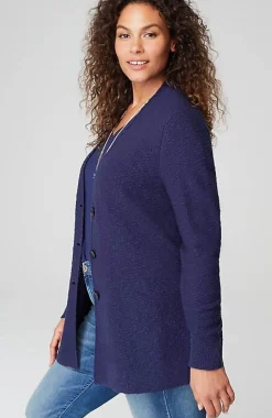 J.Jill Slub-Textured Button-Front Cardi | Jjill-Women Sweaters
